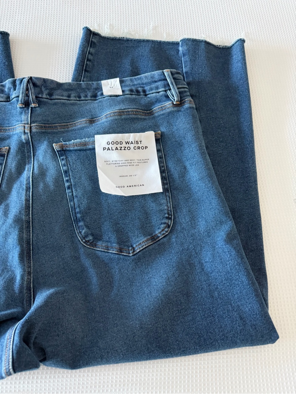 Good American Good Waist Palazzo Crop NWT - Picture 4 of 5